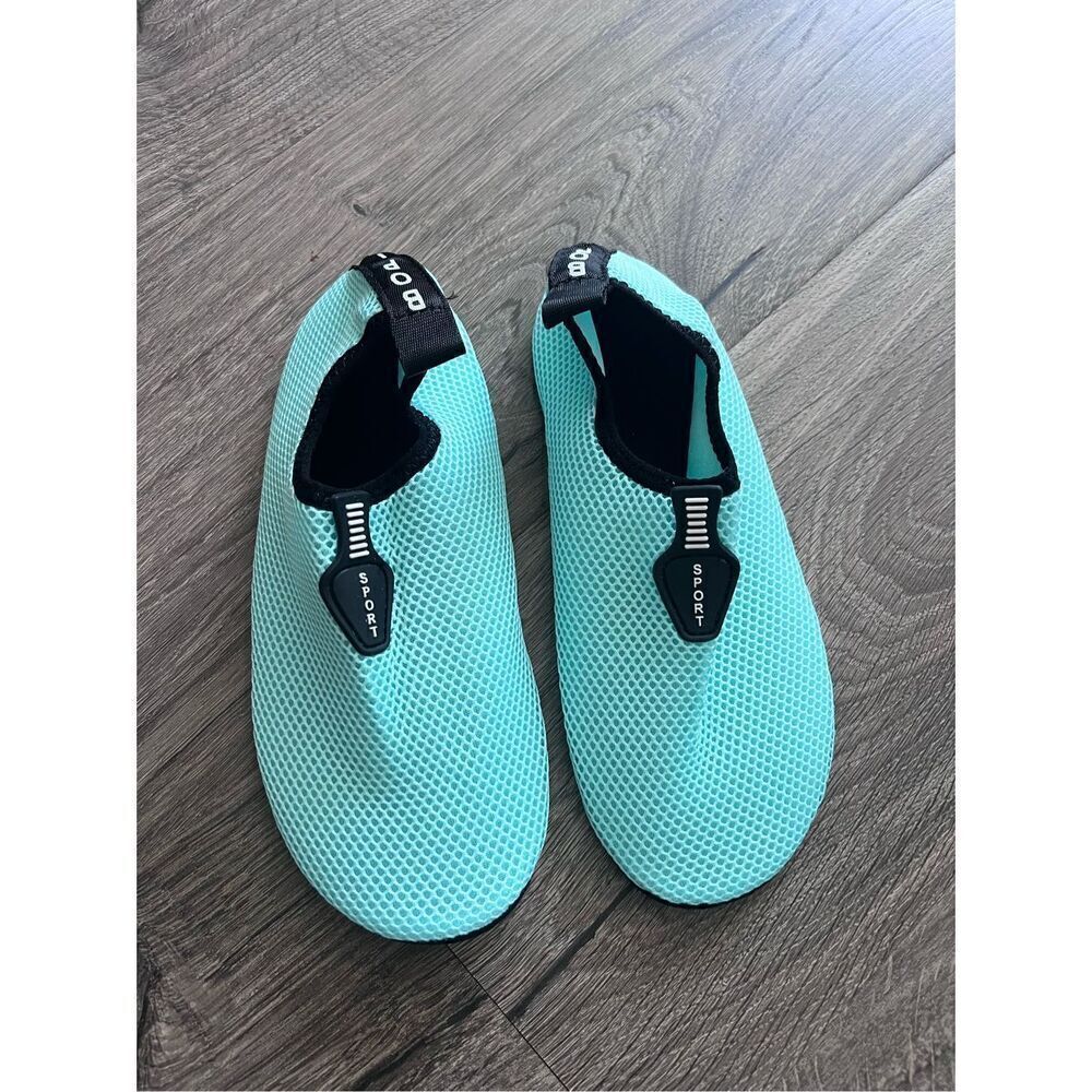 Bopika Womens Water Shoes Slip On Fabric Green 38/39 US 5/5.5